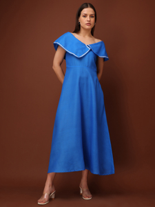 Robe mi-longue/longueur mollet décontractée unie pour femmes - Product Image 3