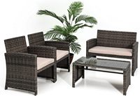 Ensemble de mobilier de jardin moderne PHU LINH de haute qualité, 2 chaises, 1 table, 1 banc, salle à manger, logo personnalisé, rotin à 2 brins, grossiste Hydro
