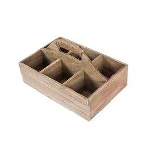 High Quality Durable Vintage Wooden Storage Box Farmhouse Rustic Wood <b>Caddy</b> for Tableware Available Reasonable Price Wholesale - Product Image 6