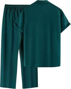 Conjunto de Camiseta y Pantalones Cortos Casuales Transpirables de Estilo Urbano, Verano 2023, Estilo Vintage para Hombre, Conjunto de 2 Piezas, Ropa Deportiva de Manga Corta - Product Image 4