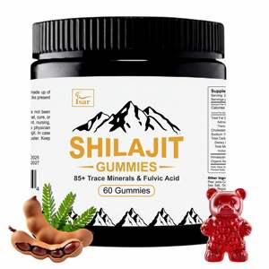 Gummies de résine de Shilajit pur de l'Himalaya OEM pour améliorer la force, l'endurance et l'énergie pour les hommes et les femmes, Shilajit naturel, 60 gummies - Product Image 2