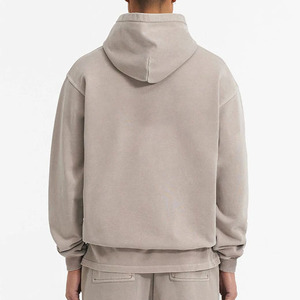 เสื้อฮู้ดดี้ผู้ชายทรงโอเวอร์ไซส์สำหรับฤดูใบไม้ร่วง ระบายอากาศได้ดี พิมพ์โลโก้แบรนด์ของคุณเองได้ 100% ผ้าฟลีซ - Product Image 4