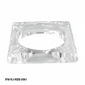 Brazalete de Resina Transparente Grueso, Brazalete Cuadrado Grande y Transparente, Brazalete Apilable para Mujer - Product Image 1