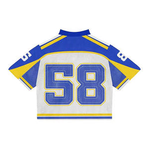 Venta caliente Unisex 100% Camiseta de algodón Ropa deportiva personalizada con Boxy Fit Digital Impreso Fútbol Malla Jersey para hombres Loose Fit - Product Image 2