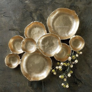 Nuevo Juego de 9 Cuencos Decorativos de Metal Dorado para el Hogar y Mesa de Boda, para Servir Frutos Secos, Dátiles y Aperitivos - Product Image 2