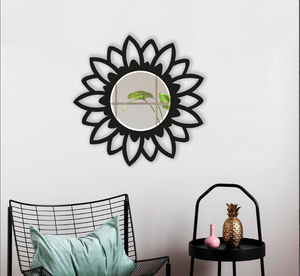 Metal Round <b>Art</b>,Metal <b>Wall</b> <b>Mirror</b>,<b>Wall</b> <b>Mirror</b> Decorative <b>Art</b>,Flower Metal <b>Mirror</b> - Product Image 2