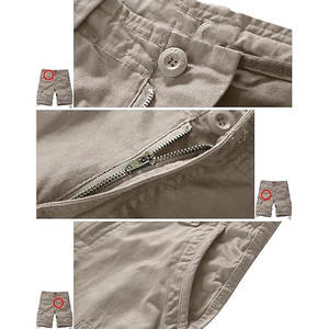 Pantalones Cortos Cargo Multibolsillos para Hombre, Estilo Urbano Informal, Cintura Elástica, Color Sólido, Estilo Urbano, Transpirables, de Secado Rápido, para Verano - Product Image 5