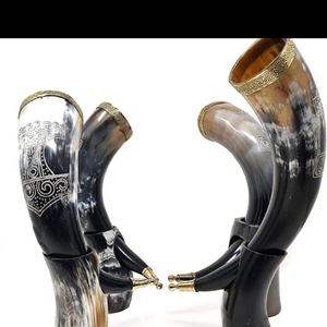 Tazón de afeitar de cuerno de búfalo para el hogar 147 hecho a mano, taza de jabón y taza para beber para fiestas, hecho en La India, MOQ 100 Uds. - Product Image 4