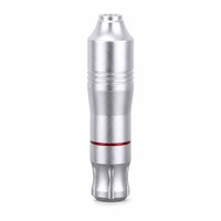 Machine à tatouer rotative en acier inoxydable, cartouches jetables, moteur puissant, batterie non rechargeable, compatible avec le cordon RCA.