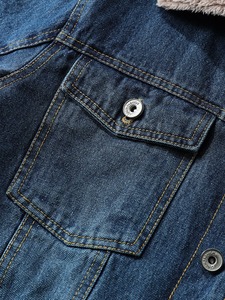 2025 nuevo estilo Casual Color sólido chaquetas de mezclilla abrigo hombres manga larga Bomber Jeans chaqueta para otoño primavera chaquetas de mezclilla abrigo - Product Image 5