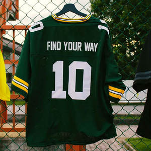 Nouveau style personnalisé unisexe 100% polyester respirant à manches courtes, maillot de football américain court - Product Image 4