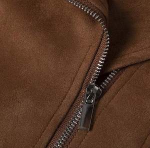 Chaqueta de Motociclista Casual con Cremallera de Piel de Oveja y Pelo de Zorro de Moda de Invierno para Mujer Premium OEM - Product Image 3