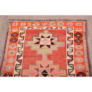 พรมเฮอร์กีตุรกี ขนาด 2.6x12.1 ฟุต (79x370 ซม.) ลายต้นไม้สีส้ม สไตล์วินเทจ - Product Image 5