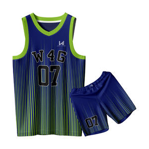 Ensemble d'uniformes de basketball personnalisables réversibles à col en V sans manches, 100 % polyester, avec short à cordon de serrage, évacuation de l'humidité, séchage rapide - Product Image 5