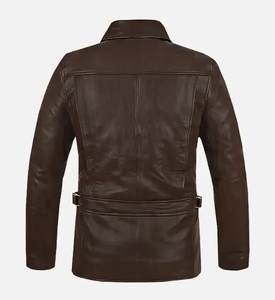 Chaqueta de cuero con capucha para hombre personalizada de alta calidad Chaqueta de cuero de moda al mejor precio hecha en Pakistán - Product Image 2