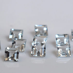 Natural 6mm Aguamarina Cuadrada Facetada-Aguamarina Suelta Calidad Superior - Product Image 1