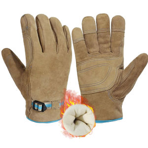 Guantes de Trabajo de Cuero para Invierno, Transpirables, Lisos, Diseño Ligero y Estructurado para Tareas Delicadas Continuas - Product Image 1