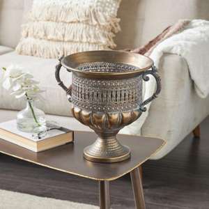 Jarrón de Metal de Gran Demanda con Detalles Intrincados y Acabado Pulido Dorado, Forma y Tamaño Personalizados Disponibles al Mejor Precio - Product Image 6