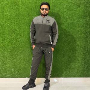 Survêtement de sport personnalisé décontracté 2 en 1 avec logo personnalisé, sweat-shirt à capuche et pantalon de jogging pour hommes - Product Image 1