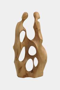 Escultura de mesa de madera, arte que realza la belleza de los interiores modernos del hogar, decoración de mesa para sala de estar. - Product Image 5