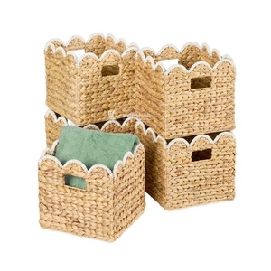 Juego de 3 Cestas Tejidas con Diseño de Vieira, Juego de Cestas de Almacenamiento, Decoración del Hogar, Organización del Hogar, Venta al por Mayor - Product Image 6