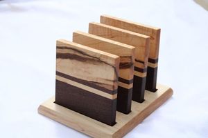 คลาสสิกหกเหลี่ยมไม้เสิร์ฟชา Mat Coasters คุณภาพสูงเสร็จสิ้นกาแฟ Coasters แผ่นเครื่องครัวระดับพรีเมียมมาใหม่ - Product Image 2