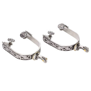 เดือยเหล็กกล้าไร้สนิมสำหรับขี่ม้า - ใช้ซ้ำได้ ขนาดและสีตามสั่ง ตัวเลือกโลโก้แบบกำหนดเอง ขั้นต่ำ 2 คู่ - Product Image 4