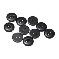 Boutons à coudre personnalisés en résine électroplaquée noire brillante à 2 trous pour vêtements, accessoires de couture DIY, couleur de placage personnalisée