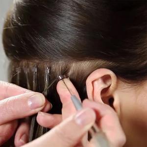 Kit de herramientas de extensión de cabello a mano, cuentas negras mate, lazo de tracción y herramienta de gancho, Kit de herramientas de extensión de trama, Kit de alicates de extensión de cabello - Product Image 6