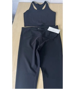 Nuevo sujetador Logo mujeres Yoga conjunto deportes personalizado activo rápido Transferencia de Calor seco desgaste pantalones cortos conjunto mujeres Yoga cintura alta Fitness gimnasio conjuntos - Product Image 6