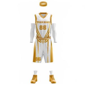 Maillot de basket-ball en polyester vierge respirant à séchage rapide pour hommes uniformes avec logo personnalisé uniforme de basket-ball par sublimation - Product Image 2