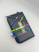 Outils professionnels pour les ongles en acier inoxydable, arc-en-ciel multicolore, logo personnalisé, kit de manucure et pédicure, coupe-ongles, pousse-cuticules, ciseaux