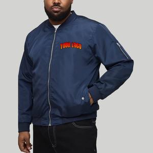 Chaqueta Universitaria Versátil de Satén Estilo Americano para Hombre, Chaqueta de Béisbol Lisa con Cierre de Cremallera Resistente al Viento - Product Image 4