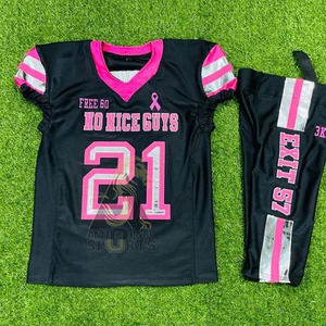 Uniforme de football américain personnalisé avec le nom de votre équipe maillot de football américain en sergé de haute qualité - Product Image 6