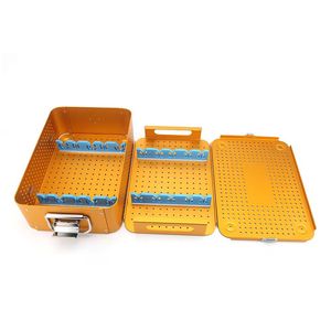 Bán buôn Nhôm Dụng cụ phẫu thuật khử trùng hộp autoclavable đục y tế khay với khóa nắp - Product Image 4