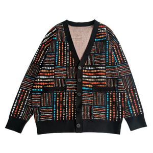Cárdigan tejido de algodón de manga larga con tiras, cárdigan transpirable de secado rápido para hombre, cárdigan para mujer, OEM personalizado - Product Image 6