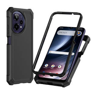 Funda Protectora Gruesa de TPU Pintada para Cricket Icon Pro 2026 con Marco de PC, Color Negro - Product Image 1