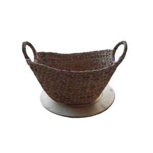 Natural 54 Oz. Cesta de Almacenamiento Ovalada de Jacinto de Agua, Moderna, Multifuncional y Ecológica para Bebidas, Alimentos y Frutas - Product Image 3