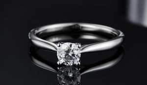 แหวนเพชรโมอิสซาไนต์ทรงกลม เงินแท้ 925 ของขวัญสำหรับเธอ - Product Image 3