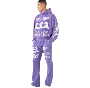 Vente en gros de survêtements personnalisés de haute qualité pour hommes personnalisés bouffée imprimée vêtements de mode décontractés survêtement pour hommes | TIV-WT-86 - Product Image 1