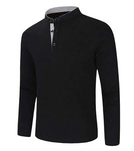 Chemise à manches longues pour homme personnalisée, tissu tricoté, couleur personnalisée, vêtements décontractés d'été, anti-froissement, séchage rapide - Product Image 3