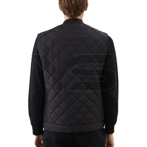 Men's Custom Made Winter <b>Smart</b> Casual Sleeveless Puffer <b>Jacket</b> with Stand Collar Solid Pattern OEM Service - Product Image 4