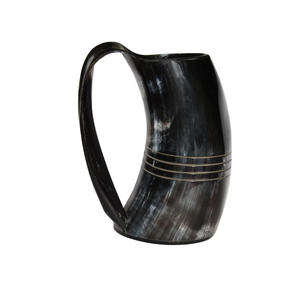 แก้วมักทรงเขาควายเครื่องดื่มเบียร์และไวน์ดีไซน์แบบโบราณผลิตภัณฑ์หัตถกรรมฮอร์นแก้วดื่ม - Product Image 1