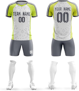 Maillots de football de sport pour hommes de haute qualité avec logo personnalisé, service de vente en gros OEM, ensemble haut et short pour adultes, nom - Product Image 5