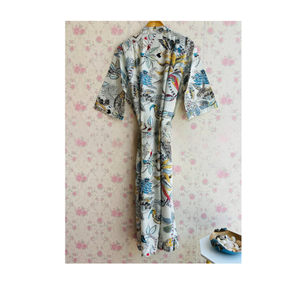 Kimono largo de algodón para mujer, ropa de mujer, Kimono Unisex, regalo para él, regalo de dama de honor, bata, ropa de playa para mujer - Product Image 3