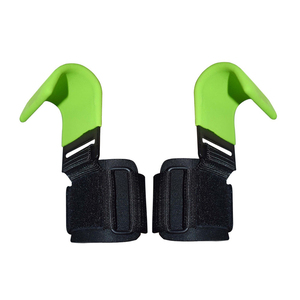 Crochets de levage avec support de poignet en néoprène réglable rembourré épais. Poids de puissance en acier enduit résistant antidérapant - Product Image 1