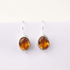 Pendientes de Plata de Ley con Citrino Hechos a Mano, Chapados en Oro, Certificados por IGI, Piedra de Nacimiento de Noviembre, Elegante Regalo de Aniversario para Mujer - Product Image 4