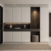 Mueble de Entrada Moderno de Madera Personalizable, Mueble para Zapatos y Almacenamiento para Sala de Estar