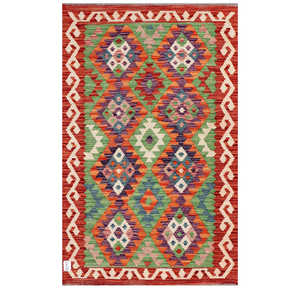 Tapis Kilim d'Afghanistan Maimana 130 X 84 cm Produit à suspendre au mur - Product Image 1