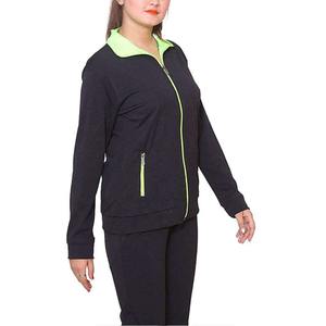 Chándal de mujer de color de estilo de algodón 100% de calidad superior chándal de dos piezas de gran tamaño liso para damas - Product Image 3